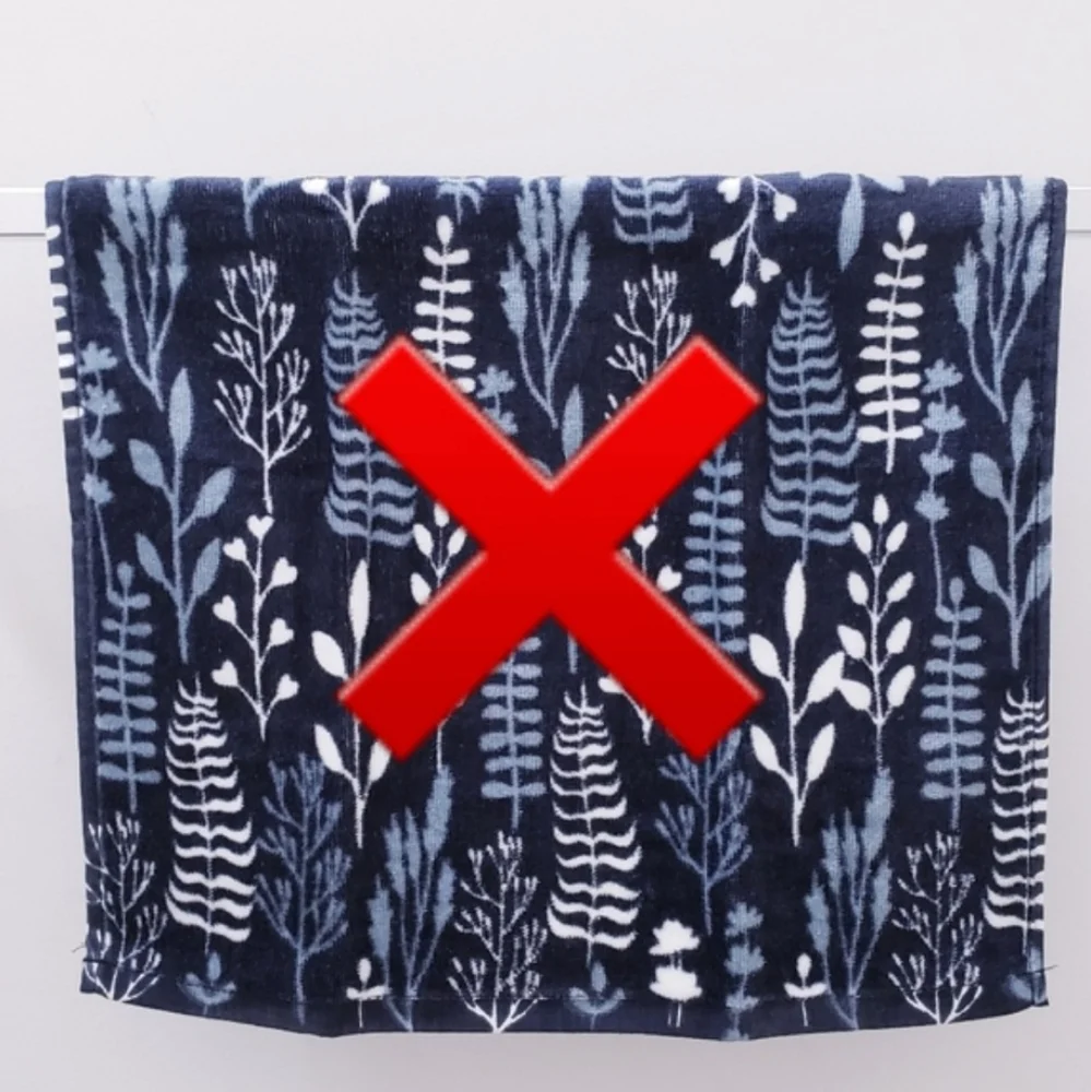 💙New! #9108 ■Greenery print Hang'N'Snap HAND Towel🤍Select Snap